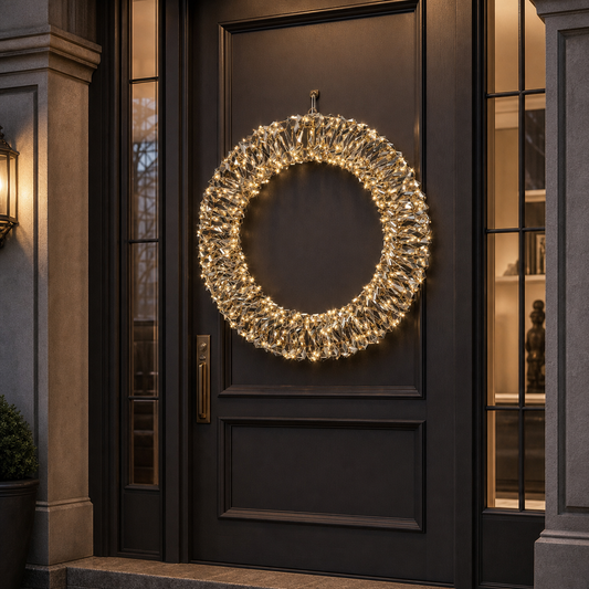1.7 FT 600 Micro LED Warm White Gold Wreath
