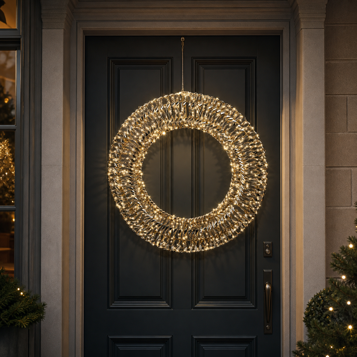 Corona de oro de 960 micro LED blanco cálido de 2,3 FT