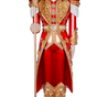 5 FT Metallic Red & Gold King Nutcracker With Staff