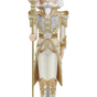 5 FT Gray, Gold & White King Nutcracker With Staff