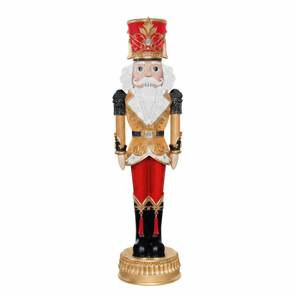 6 FT Red, Gold & Black Nutcracker