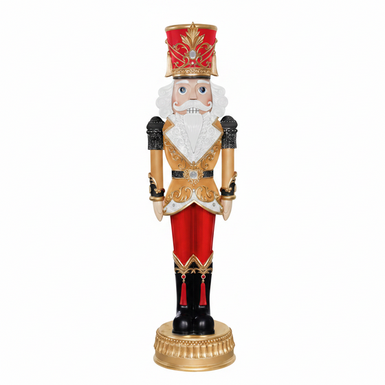 6 FT Red, Gold & Black Nutcracker