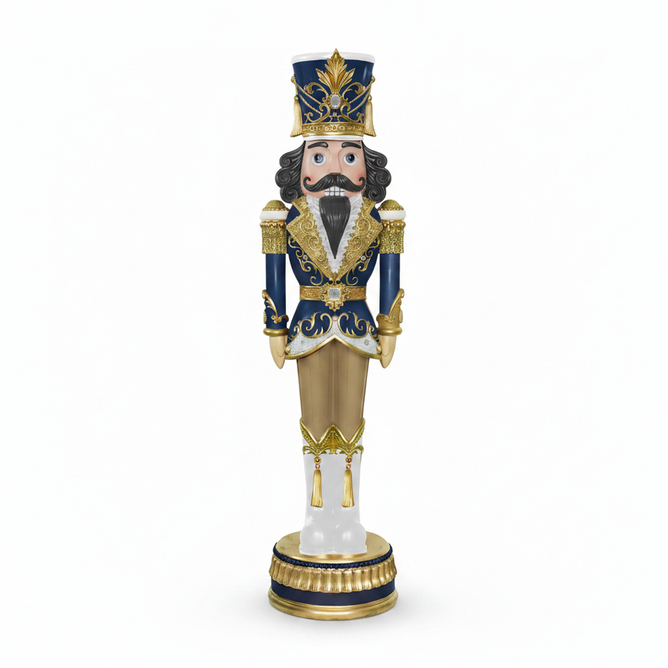6 FT Blue & Gold Nutcracker