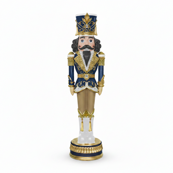 6 FT Blue & Gold Nutcracker