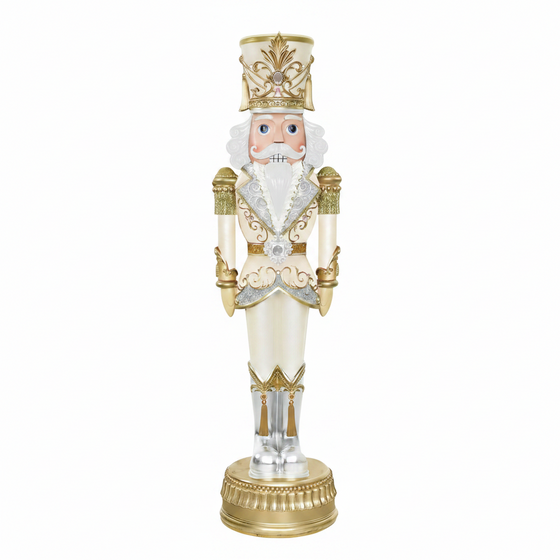 6 FT Gray & Gold Nutcracker