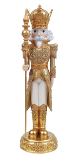 5 FT Gold & White King Nutcracker With Staff