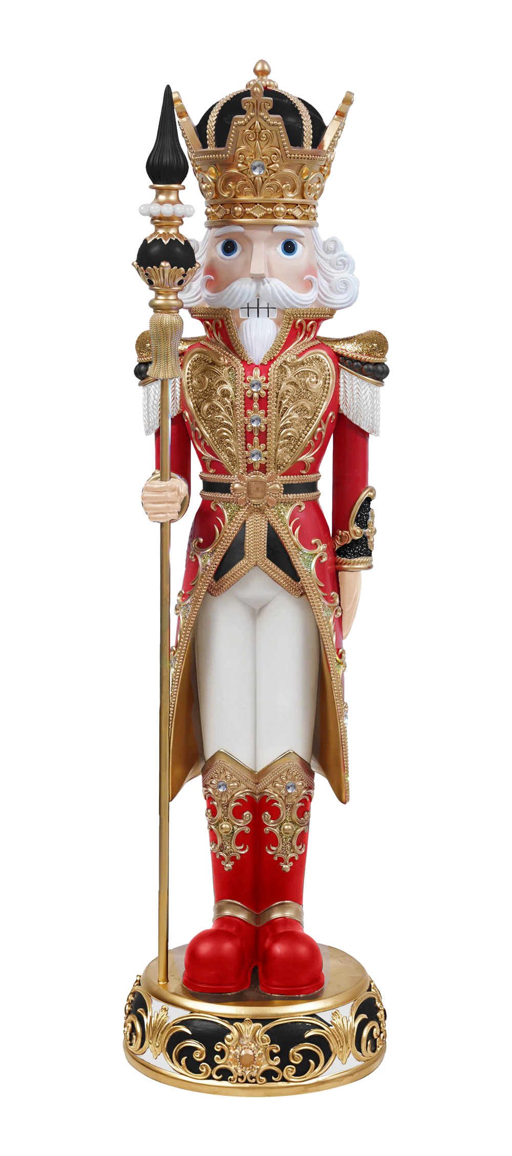 5 FT Red & Gold King Nutcracker With Staff