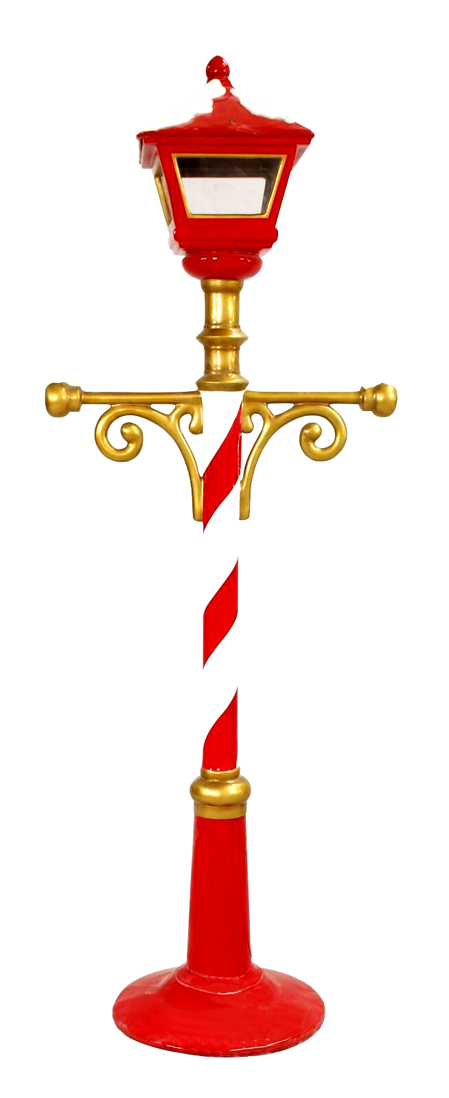 7 FT Red & White Christmas Lampost