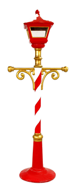 7 FT Red & White Christmas Lampost