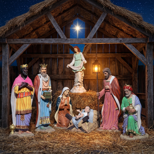 6 FT Holy Family Nativity Set of 7