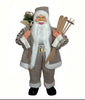 2 FT Beige Standing Santa With Ski's & Bag