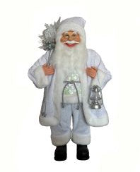 2 FT Silver Standing Santa