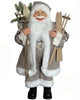 32" Beige Standing Santa With Ski's & Bag