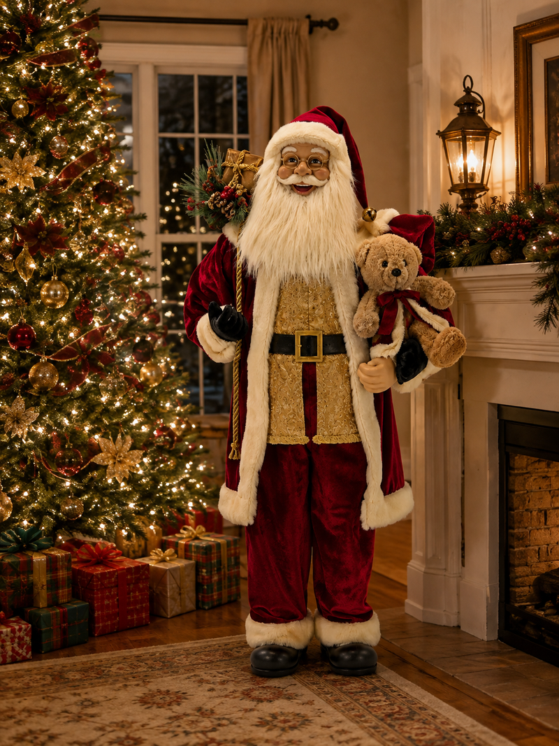 7 FT Standing Santa With Music & Lights