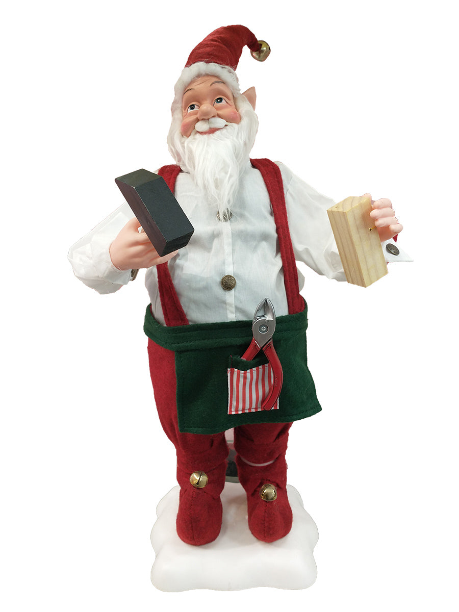 2 FT Animated Elf Santa With Hammer – The Christmas Palace