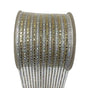 5" X 25YD Silver & Champagne Mesh Ribbon