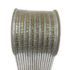 5" X 25YD Silver & Champagne Mesh Ribbon