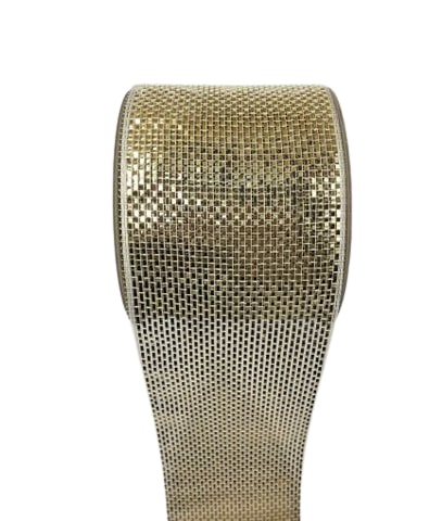 4" X 25YD Champagne Mesh Ribbon