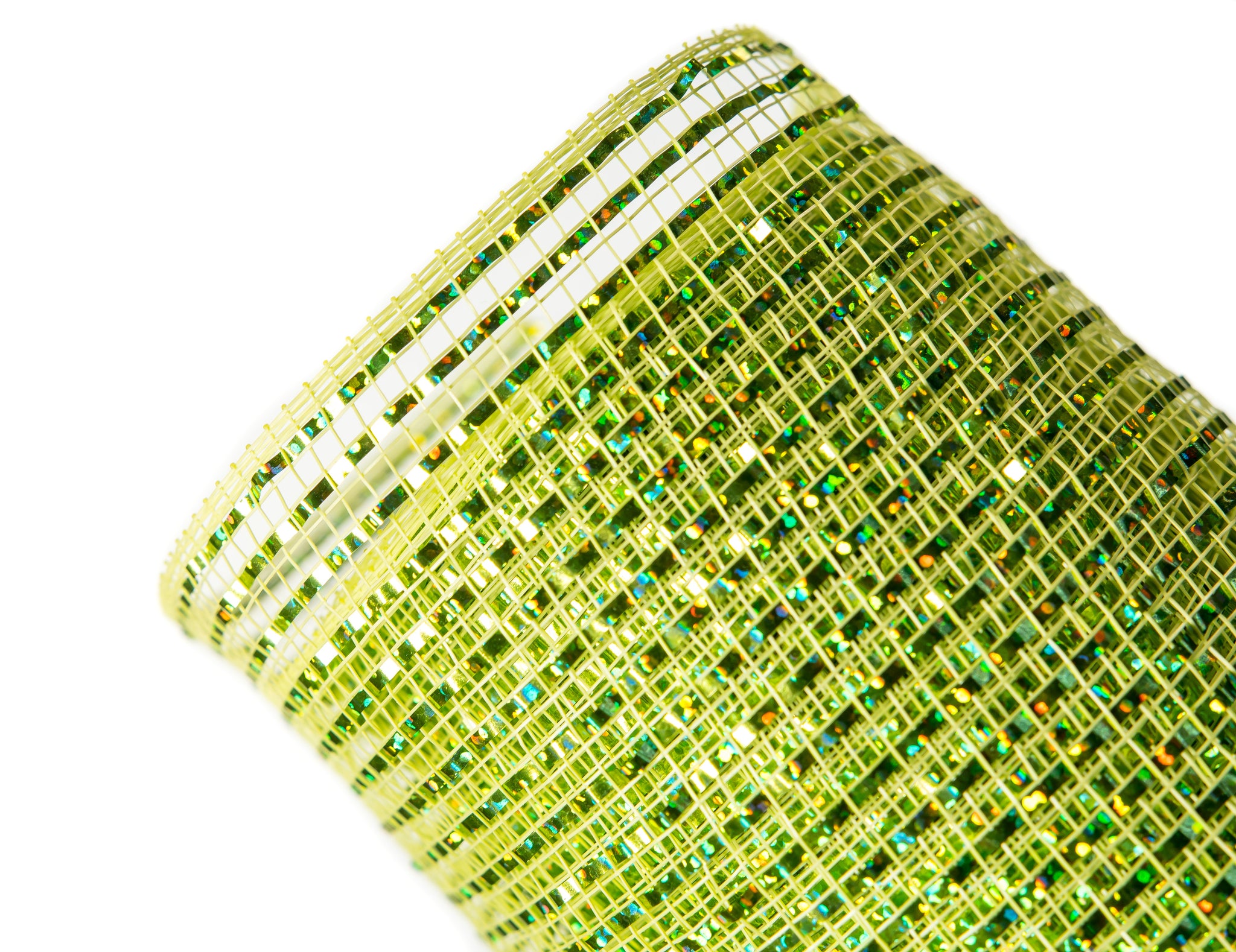 20" X 10YD Apple Green Metallic Mesh