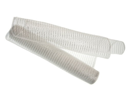 Malla metálica blanca y plateada de 20" X 10YD