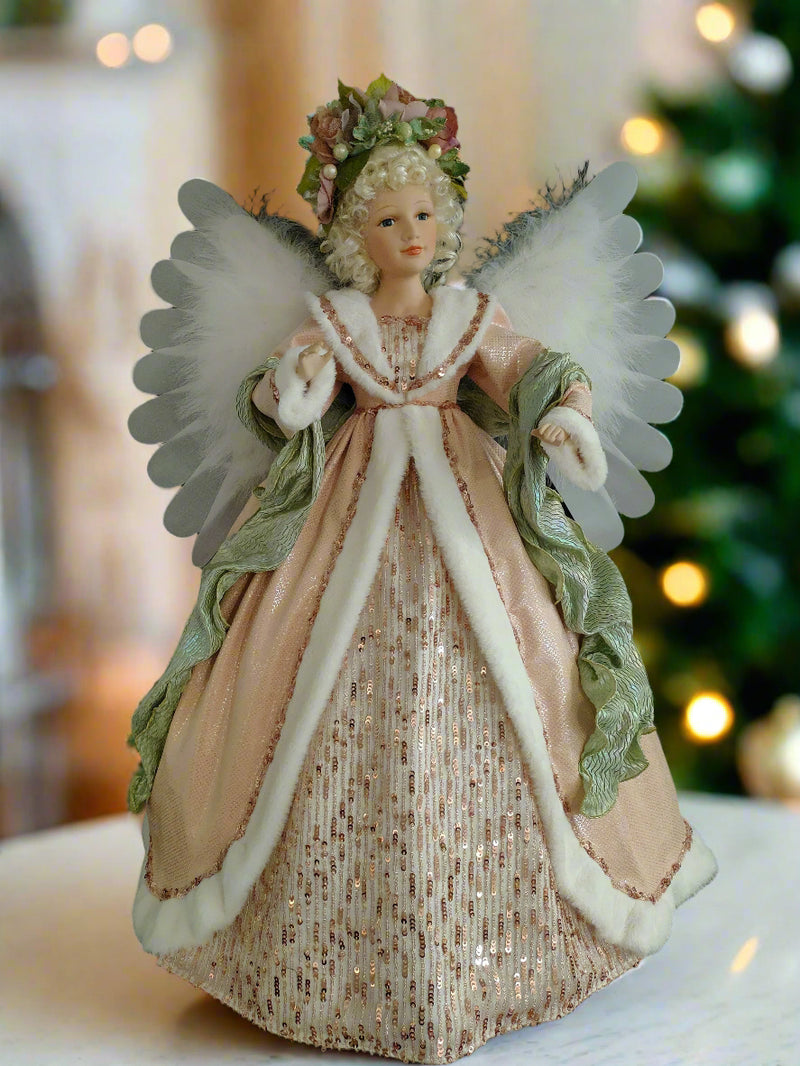 32" Pink Animated Musical Angel Tree Topper