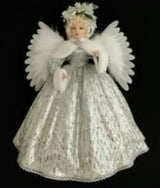 32" Silver Animated Musical Angel Tree Topper