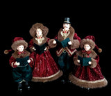 12" - 18" Family Of 4 Carollers