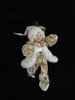 18" Gold & White Standing Christmas Elf