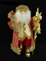 Papá Noel rojo y dorado de 24"