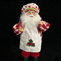 9" Red & White Santa With Apron