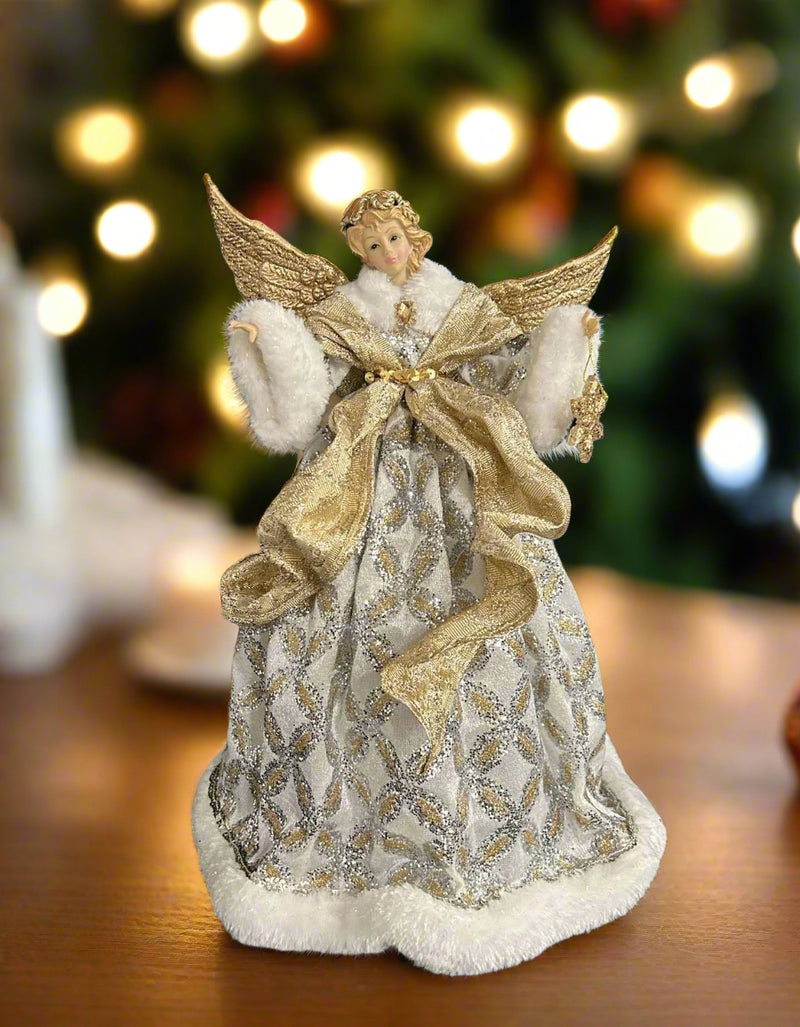 16" Champagne & Silver Fairy Tree Topper