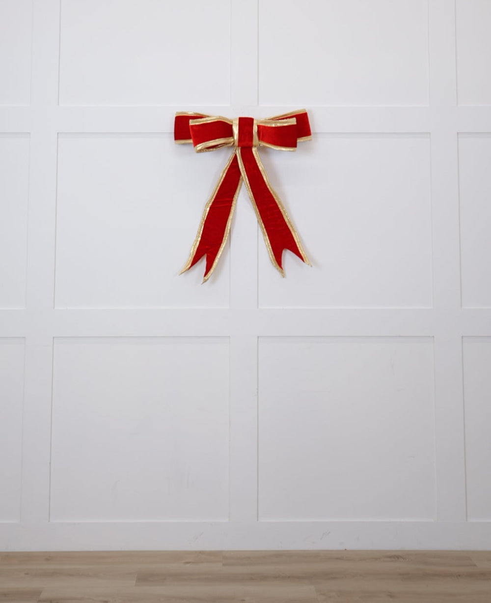 2 FT X 3 FT Red & Gold Bow