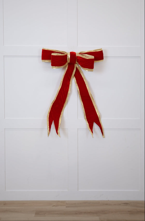 3 FT X 4 FT Red & Gold Bow