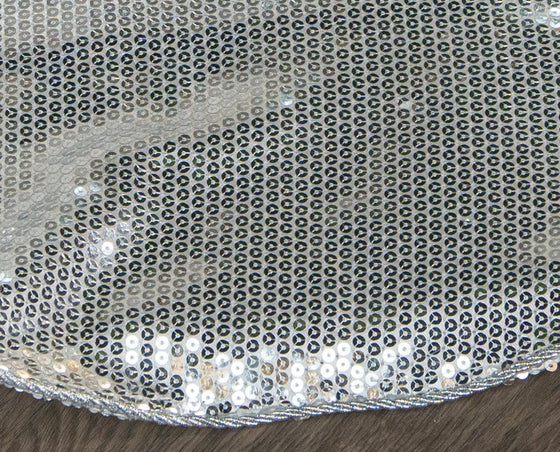 Falda de árbol de lentejuelas plateadas de 48"