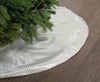 Faldón para árbol de 48" blanco y plateado con purpurina de puntos