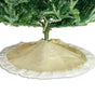 48" Champagne With White Fur Tree Skirt