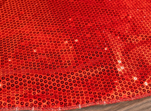 Falda de árbol de lentejuelas rojas de 48"
