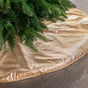 48" Gold Glitter Tree Skirt With Gold Edge Trim