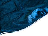Close-up of blue fabric with a textured surface