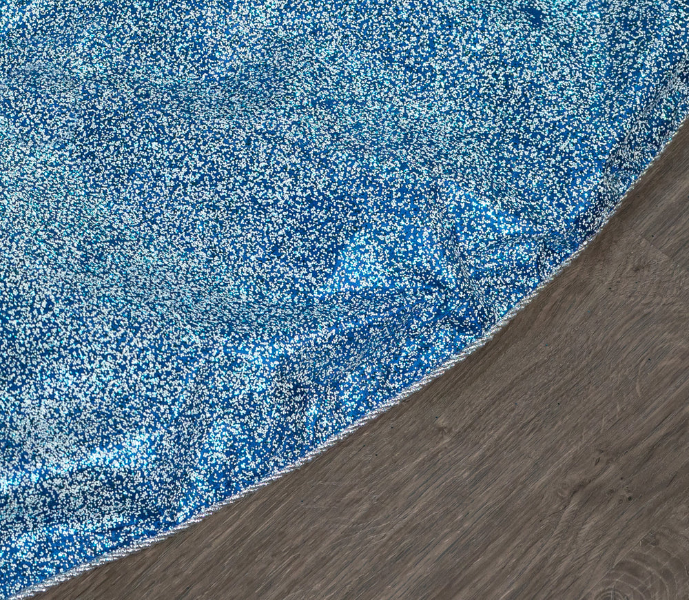 60" Arctic Blue Glitter Tree Skirt
