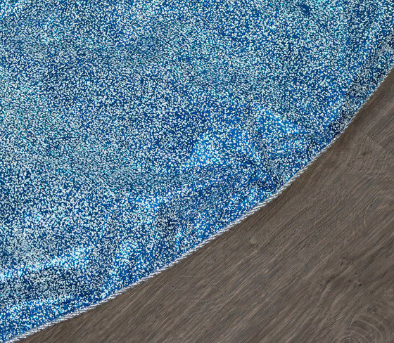 60" Arctic Blue Glitter Tree Skirt