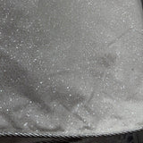 Close-up of silver fabric with glittery specks