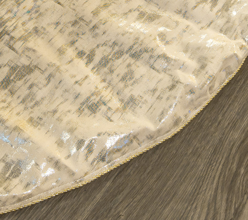 60" Celline Metallic Dupion Tree Skirt
