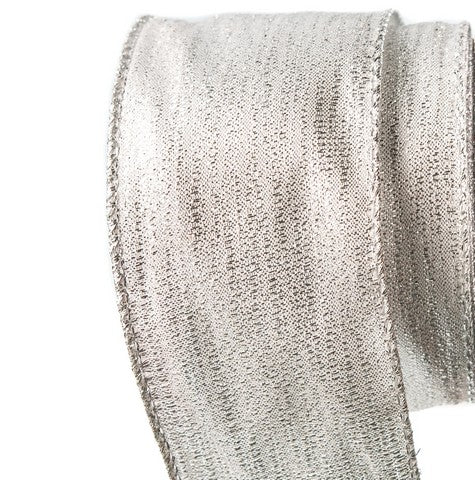 2.5" X 10YD Silver Glitter Ribbon Set Of 3