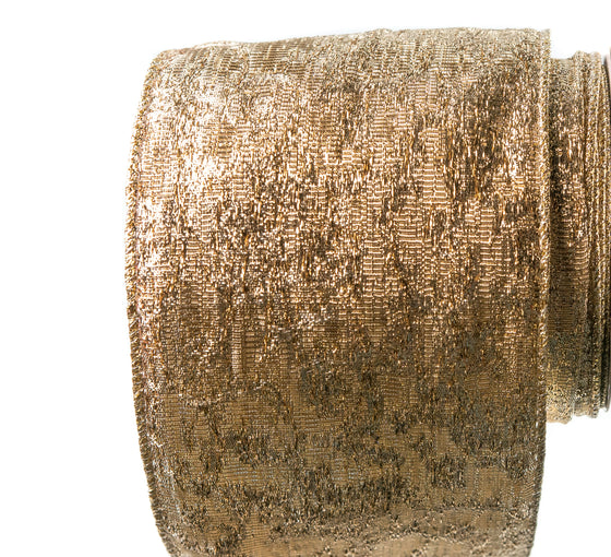 4" X 10YD Gold Mesh Ribbon Set of 3