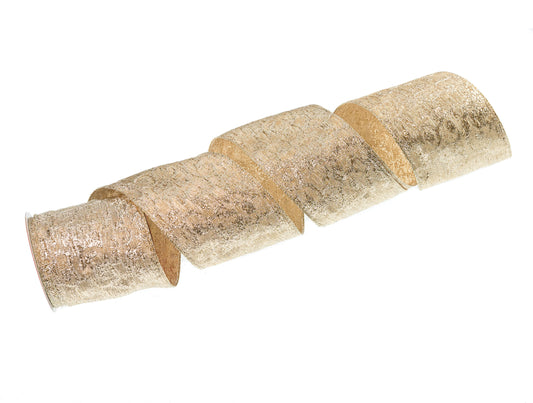 Juego de 3 rollos de cinta de malla dorada de 10 yardas x 10 cm