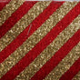 2.5" X 10YD Red & Gold Striped Velvet Ribbon Set Of 3
