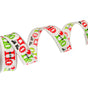 1.5" X 10YD White, Red & Green Ho-Ho-Ho Ribbon Set Of 3