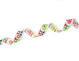 1.5" X 10YD White, Red & Green Ho-Ho-Ho Ribbon Set Of 3