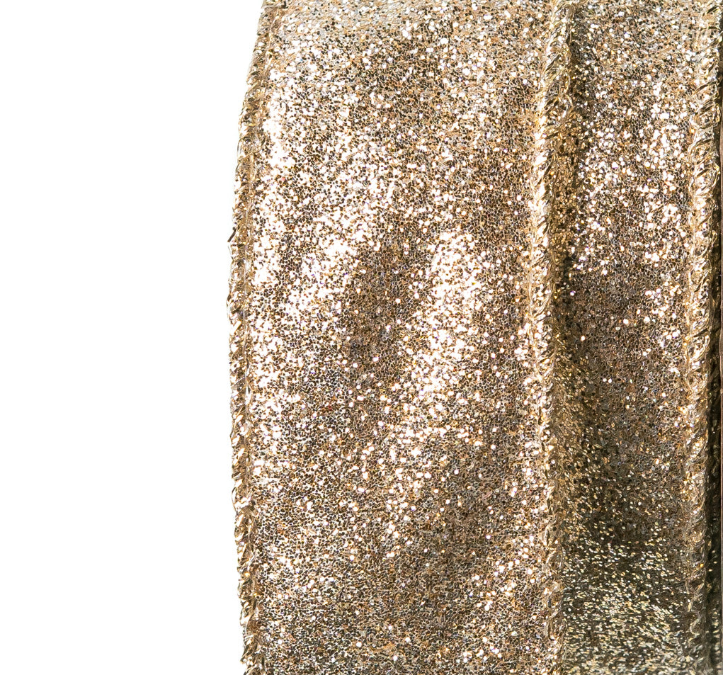 1.5" X 10YD Gold & Silver Glitter Ribbon Set Of 3